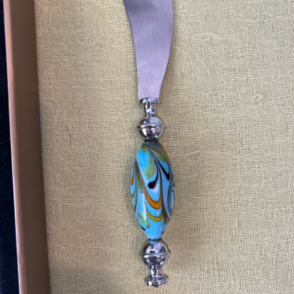 Marbleize cheese platter and spreader - Picture 7 of 9